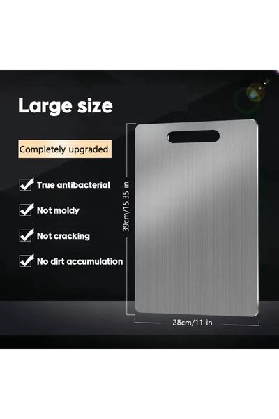 Choice1 39x28cm Titanium Cutting Boards for Kitchen, Stainless Steel Cutting ...