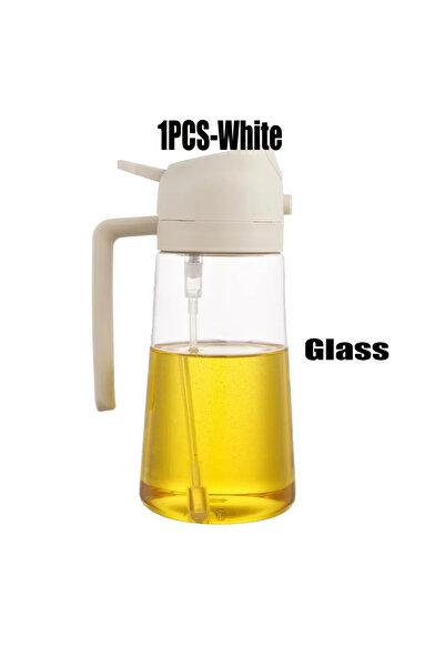 Choice 1PCS-White 2in1 Glass Oil Spray Kitchen Oils Sprayer Spray Oil Sprayer...