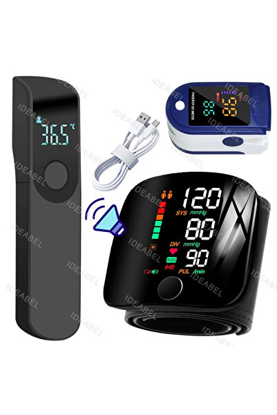 Choice12 Set 16 Smart LCD Rechargeable English Voice Wrist Blood Pressure Mon...