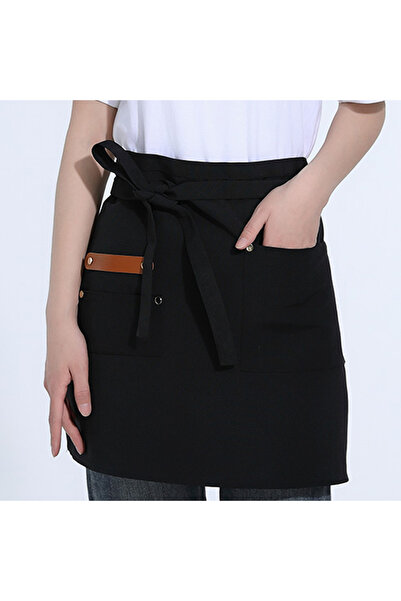 Choice4 OneSize Black 1 piece kitchen canvas apron, ladies restaurant waitres...