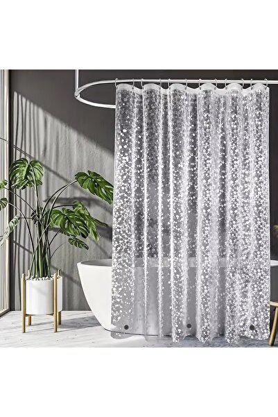 Choice6 W180xH180cm Transparent pebble 1pc Waterproof Clear Shower Curtain Pe...