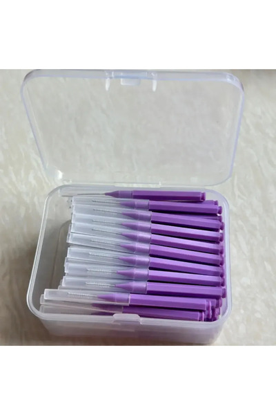 Choice3 80pcs 0.7 mm purple 80/160 Pcs/Box I-type push pull interdental brush...