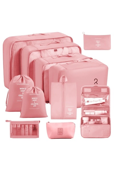 Choice9 11 PCS Pink 7/8/9/10 Pcs Set Travel Organizer Storage Bags Suitcase P...