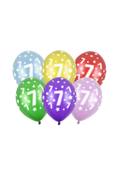 Partydeco Baloane metalizate cu cifra 7
