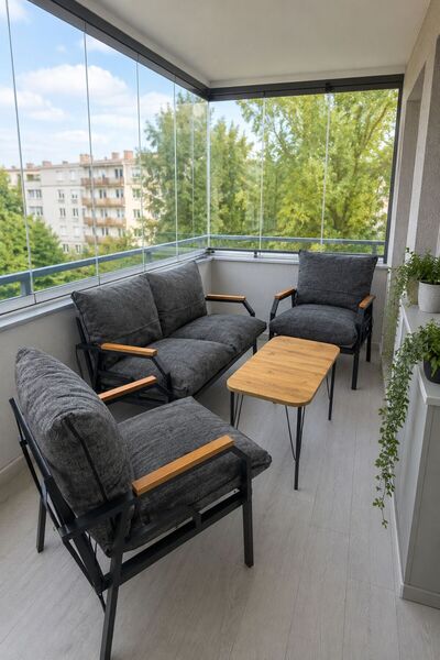Dekoport Kutay Bahçe Takımı, Balkon Mobilyası, Çay Seti Koltuk Takımı Cafe Mo...