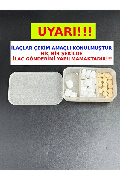 3D Atelier 3 Bölmeli Taşınabilir İlaç Kutusu Natural - İlaç Düzenleyici ve Ha...