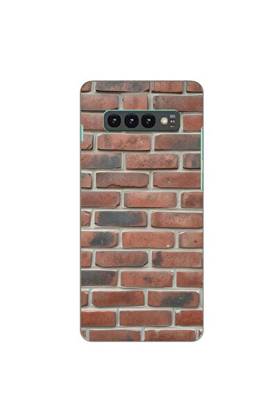 OEM Husa compatibila cu Samsung Galaxy S10 Silicon Gel Tpu Model Brick Wall