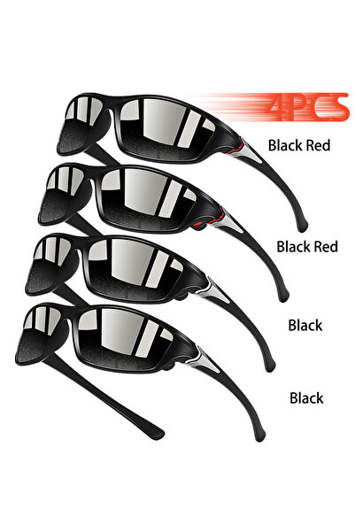 Choice 4PCSF23 4PCS Fashion Classic Vintage Sports Sunglasses Protection Cycl...