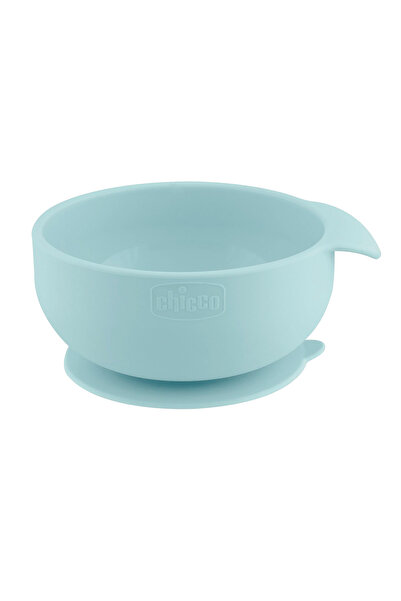 Chicco Μπωλ Σιλικόνης με Βεντούζα Νatural Σιέλ Για 6+ Μηνών
