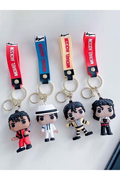 Choice 4pcs Creative 4 Styles Michael Jackson Keychain Music Idol Doll Machin...