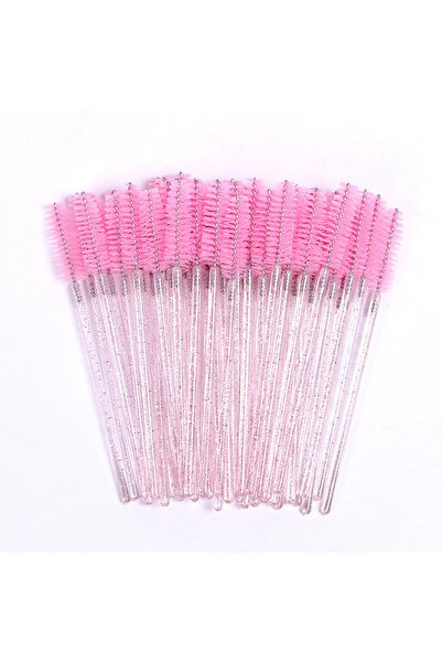 Choice6 Pink-100PCS 100 Pcs Crystal Eyelash Brush Disposable Mascara Wands Ey...
