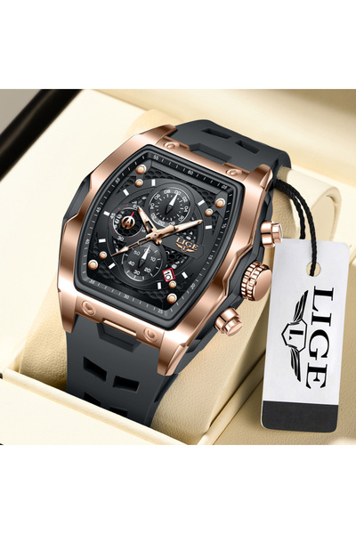 choice2 LIGE Rose black LIGE Men's Business Watch Waterproof Luminous Chronog...