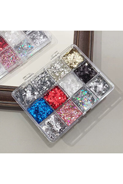 Choice 01 12-grid star, butterfly, and starburst mixed nail art glitter, DIY ...