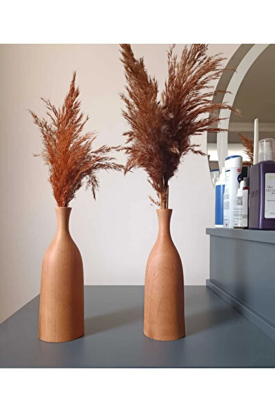 pinaart Decorative Vase Flower Pot Wooden 2 Piece Size 20 cm