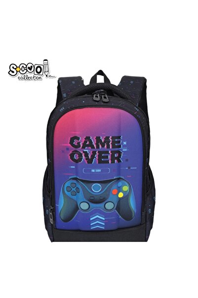 Roben Ghiozdan ergonomic GAME OVER - S-COOL, 40x29x14 cm