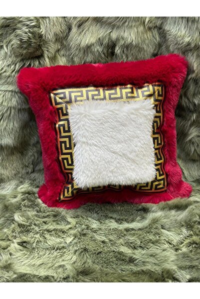 SANCAK DERİ HALI Gold Detailled Soft Plush Kirlent
