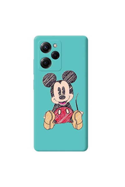 Other Xiaomi Poco X5 Pro Mickey mouse 2 Turquoise Colored Silicone TPU Θήκη