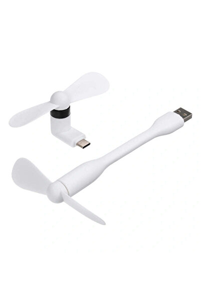 Generic مروحة USB صغيرة + مروحة هاتف من نوع C، مروحة تبريد محمولة مرنة لأجهزة...