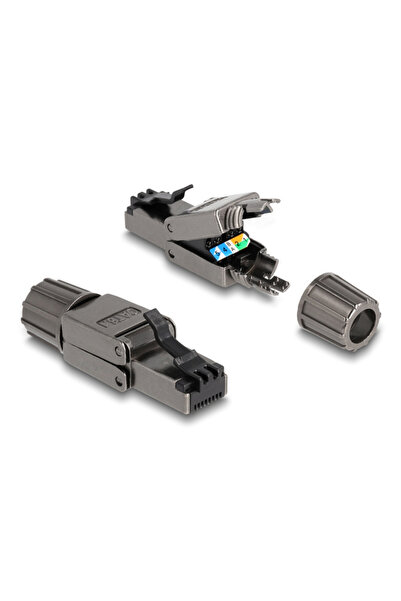 DELOCK βύσμα RJ45 CAT 8.1 STP 86514, tool-free, γκρι