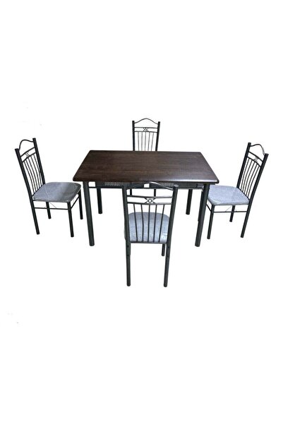 MANUFACTURER طاولة طعام مع 4 كراسي خشبية