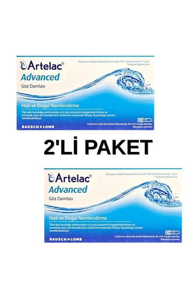 Bausch & Lomb Artelac Advanced Damla 0,5 ml X 30 Adet 2'Lİ PAKET