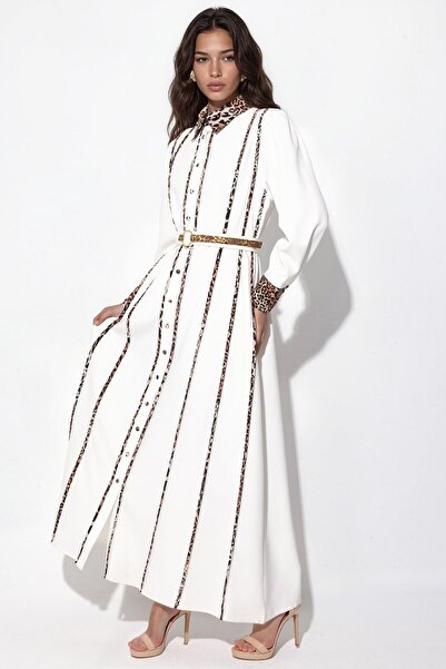 Hiccup Msn Leopard Patterned Long Shirt Dress