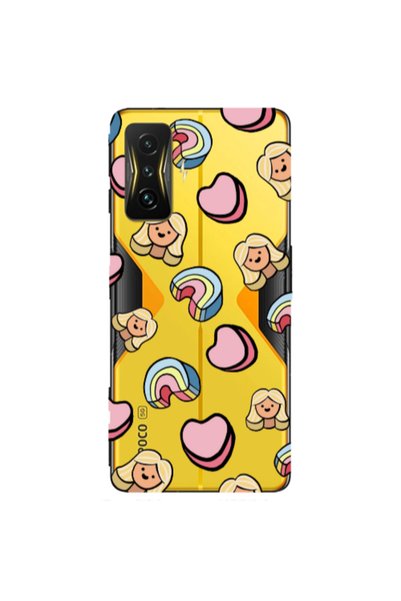 Other Xiaomi Poco F4 Gt Girl rainbow and hearts Transparent Silicone TPU Θήκη