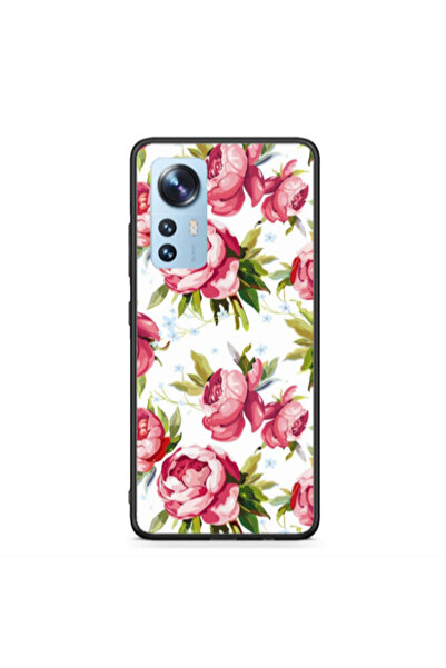 Other Xiaomi Mi 12 Pink Roses Black Glossy Θήκη