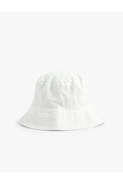 Koton Cotton Embroidered Bucket Hat