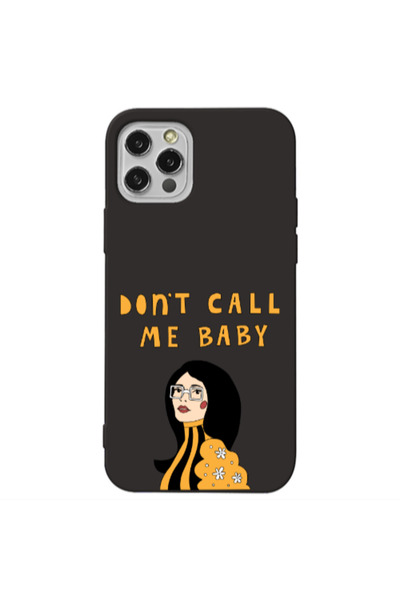 Other Apple iPhone 12 Pro Max Call me baby Black Colored Silicone TPU Θήκη
