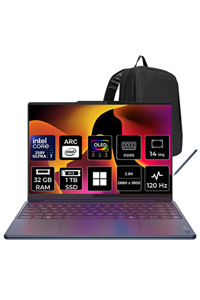 LENOVO Yoga 9 Core Ultra 7 258V 32GB RAM 1TB SSD 14" WQXGA+ 2.8K OLED 120Hz M...