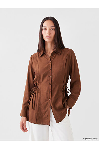 LC Waikiki Brown Modal Blend Women's Shirt Tunic