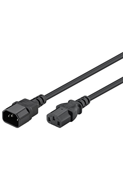 goobay καλώδιο προέκτασης τροφοδοσίας 95124, 0.75mm², 0.5m, μαύρο