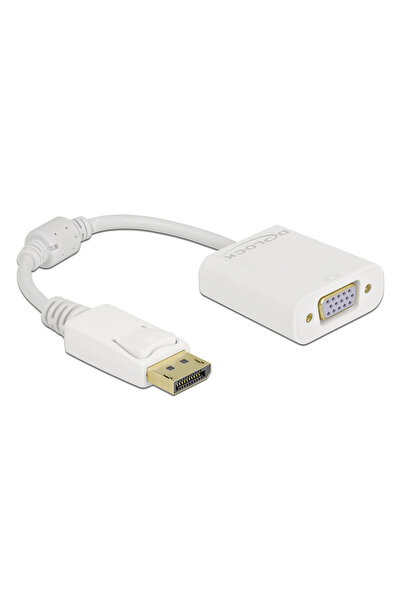 DELOCK αντάπτορας DisplayPort σε VGA 61007, Full HD, passive, λευκός