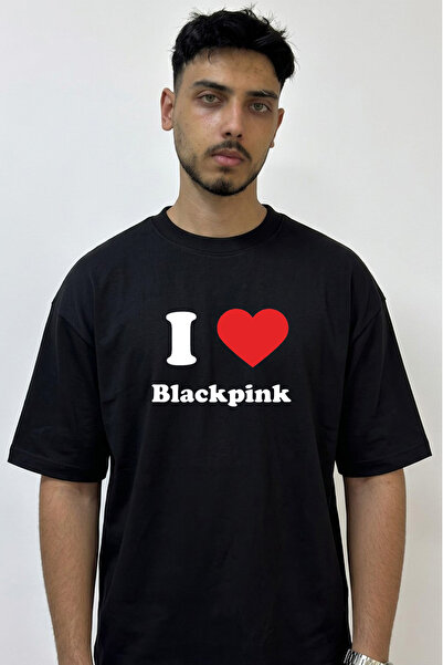 Anetos Blackpink_24 Μαύρο μπλουζάκι με στάμπα σε μεγάλο μέγεθος