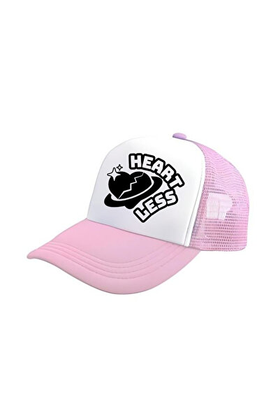 Giftit Șapcă Trucker Roz, cu plasă și imprimeu "Heartless"