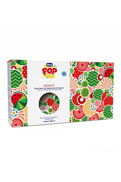 Chicco Set POP, gel de duș cu aromă de prăjitură de vanilie și borsetă, 300 m...