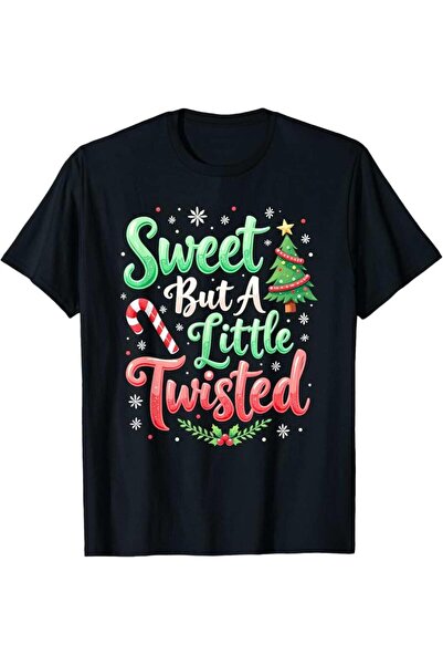 NOURAM Men'S Christmas T-Shirt | Sweet But Twisted Candy Cane Holly Snowflake...