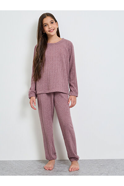 Styli Teen Girls Long Sleeve Top and Cuffed Pyjama Set