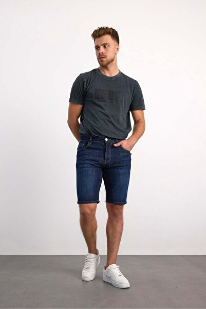 Vigoss Jeans 90336-73605 شورت دينيم رجالي مريح بخصر متوسط 90336-73605