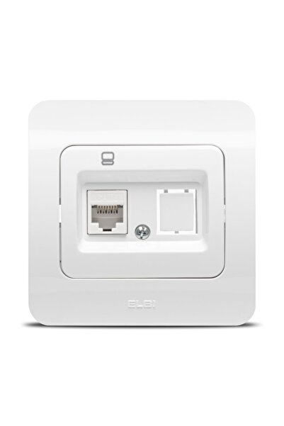 OEM Priza retea, UTP RJ45, incastrabila, gama Jazz, alb, Elbi