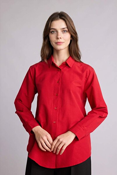 DeFacto Relax Fit Shirt Collar Poplin Long Sleeve Tunic D7341Ax26Sp