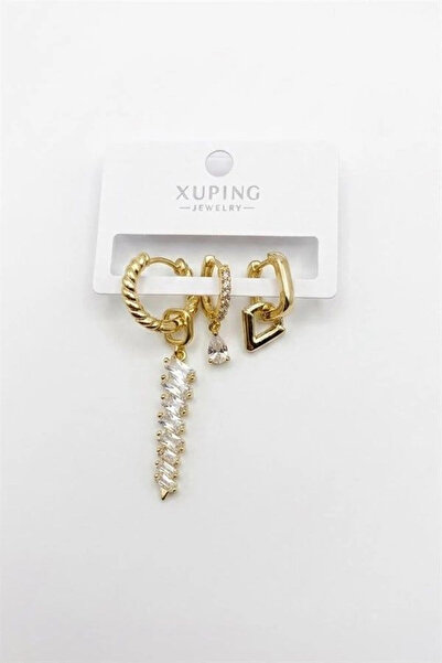 Generic Brand 3 أقراط من Xuping - ذهبية