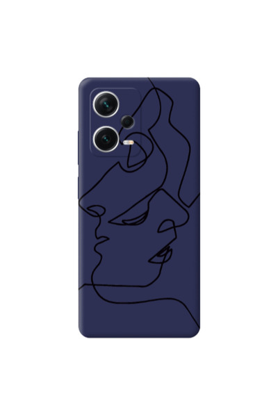 Other Xiaomi Poco X5 intertwined Dark blue Colored Silicone TPU Θήκη