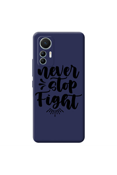 Other Xiaomi Mi 12 Lite Never stop fight Dark blue Colored Silicone TPU Θήκη