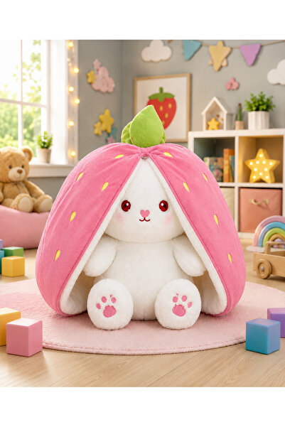 Toyzoy Toys Çileki Tavşan Peluş 40 CM Büyük Boy- Sevimli & Hediyelik