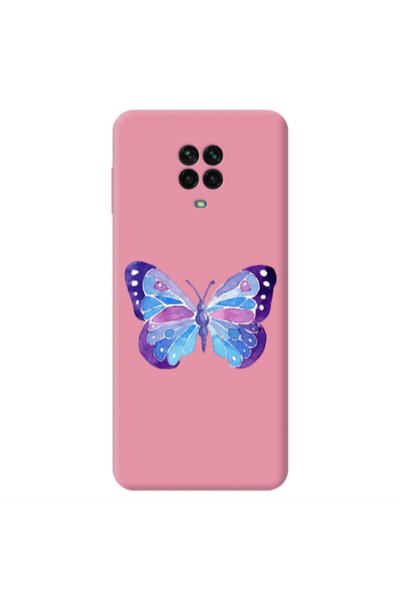 Other Xiaomi Redmi Note 9 Pro Big Butterfly Pink Colored Silicone TPU Θήκη