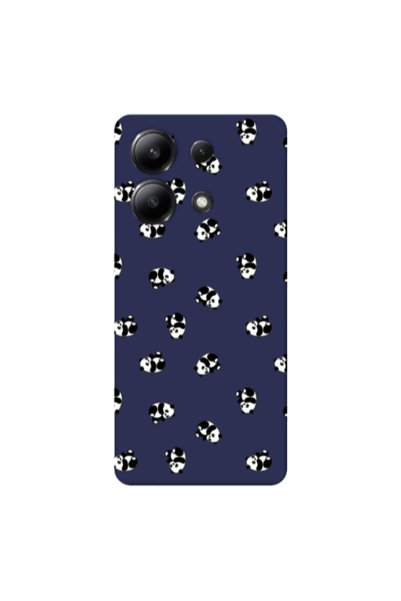 Other Xiaomi Redmi Note 13 4G Small Pandas Dark blue Colored Silicone TPU Θήκη