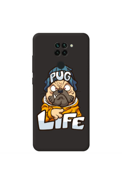 Other Xiaomi Redmi Note 9 Pug Life 2 Black Colored Silicone TPU Θήκη