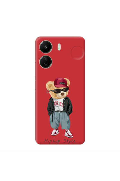 Other Xiaomi Redmi 13C Hip hop style Red Colored Silicone TPU Θήκη